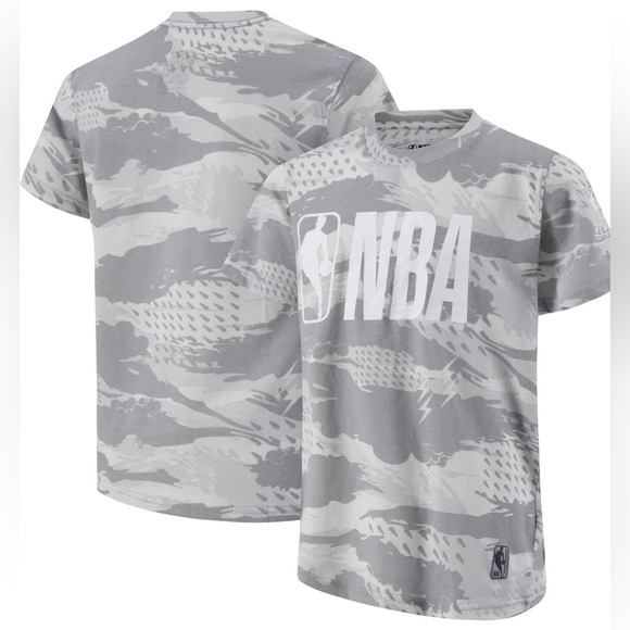 NBA Official Jumpman Logo, Licensed Short Sleeve Grey White Camo T-Shirt…​ - Picture 2 of 5